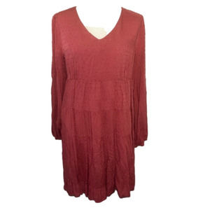 Papermoon Women’s Tiered Babydoll Mini Dress Size: Large NWT